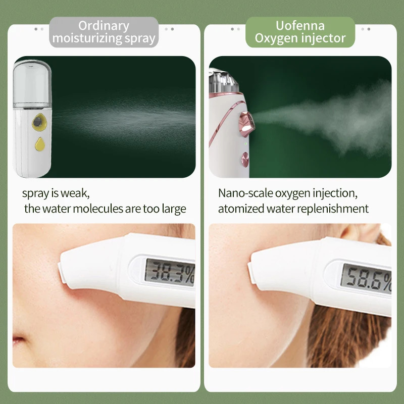 Steamer Oxygen Sprayer Water Spray Steamer Cosmetology Face Spa Machine Skin Rejuvenation Tool 231012