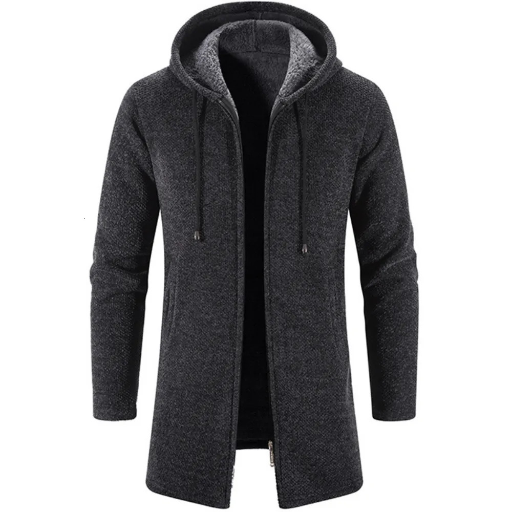 Men's Trench Coats Autumn And Winter Cashmere Cardigan Chenille Outer Sweater Coat Windbreaker 231012
