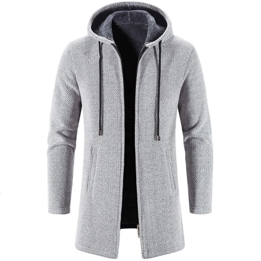 Men's Trench Coats Autumn And Winter Cashmere Cardigan Chenille Outer Sweater Coat Windbreaker 231012