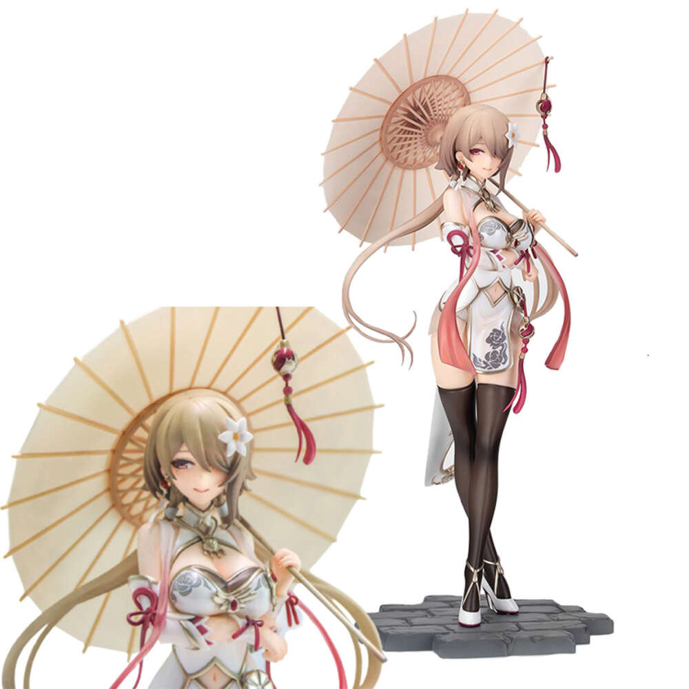 Mascot Costumes 28cm Anime Figure Honkai Impact 3 Rita Rossweisse Huanxisha Sexy Cheongsam Standding Model Dolls Toy Gift Collect Pvc Material