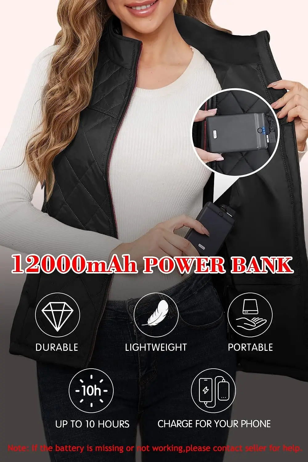 Women's Vests Heated Vest for Women with Battery Jacket Rechargeable USB CoatRegular and Plus Sizes 231012
