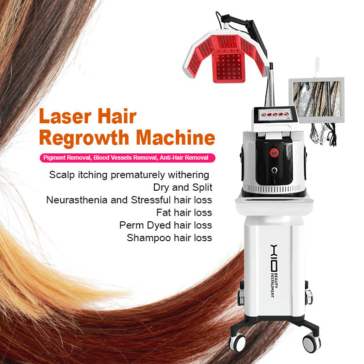 High Frequency Laser Hair Growth Machine Hair and Scalp Analysis Treatment for Hair Loss Scalp Massager Hair Skin Care Equipment (NO Base)