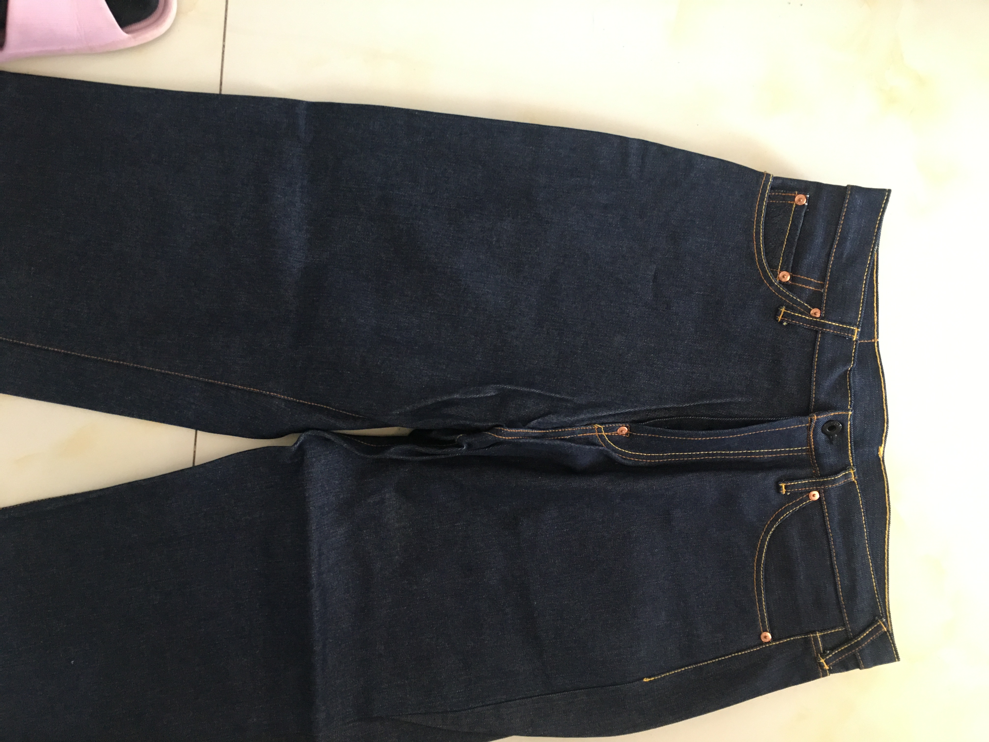 2023 Original 8XX straight straight wild classic primary color denim long trousers button embroidery pure jeans trendy men 38-44