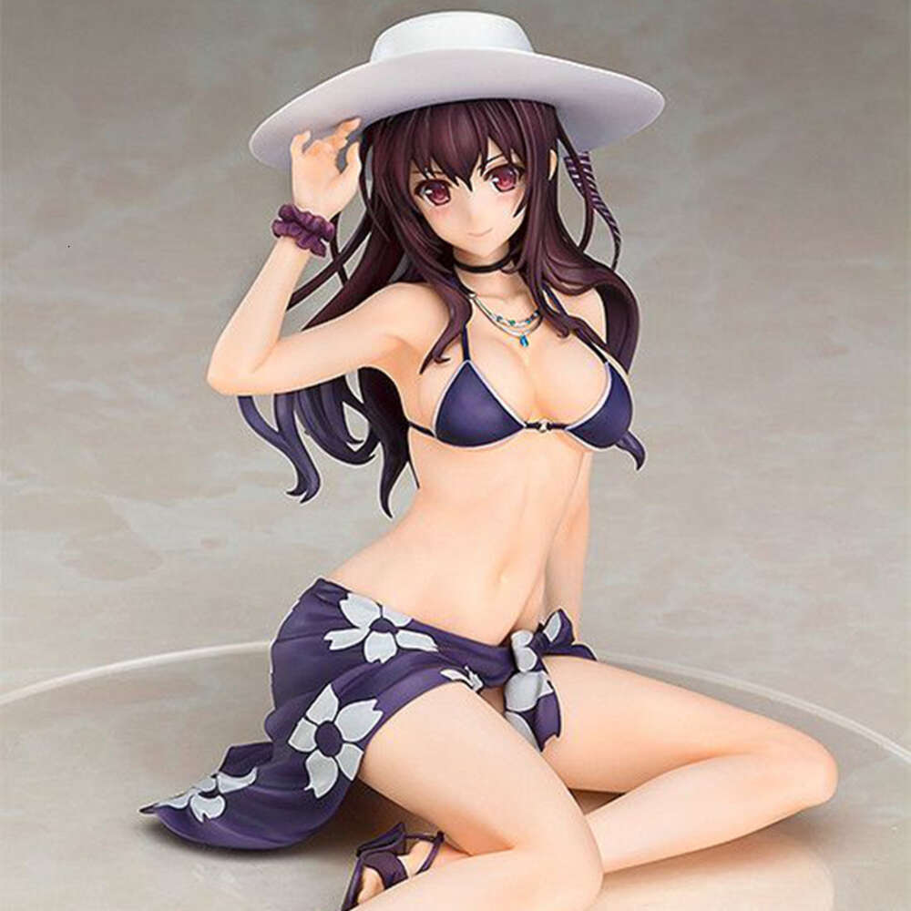 Mascot Costumes 14cm How to Raise A Boring Girlfriend Anime Figure Kasumigaoka Utaha Bikini Swimsuit Pvc Removable Clothing Collection Model Toy