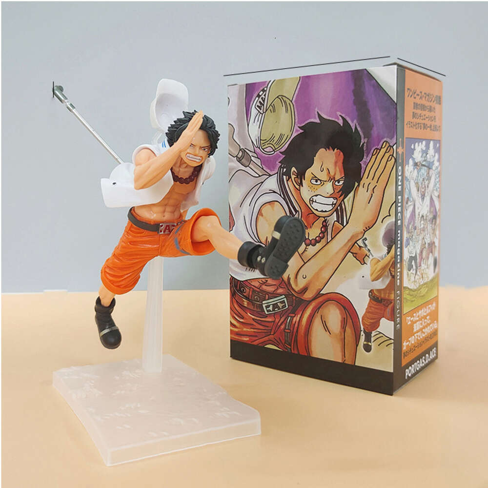 Mascot Costumes 17cm One Piece Anime Figures Running Brother Monkey D Luffy Portgas Ace Sabo Action Figure Collection Model Ornaments Toys Gifts