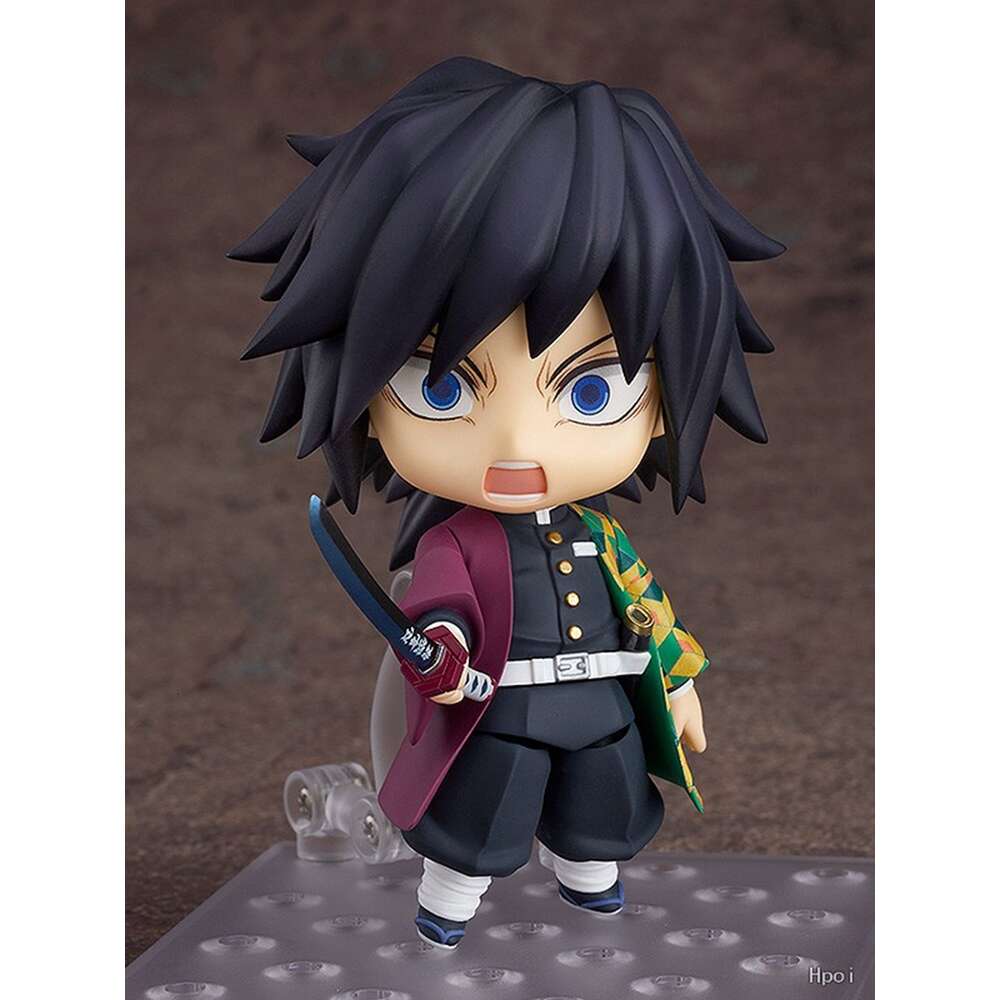 Mascot Costumes 10cm Anime Figure Q Versiontomioka Giyuu Movable Demon Slayer Model Dolls Toy Gift Collect Boxed Ornaments Pvc Material