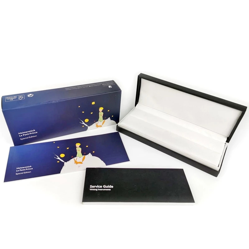 highend clamshell black pu m pen box office and school stationery gift box