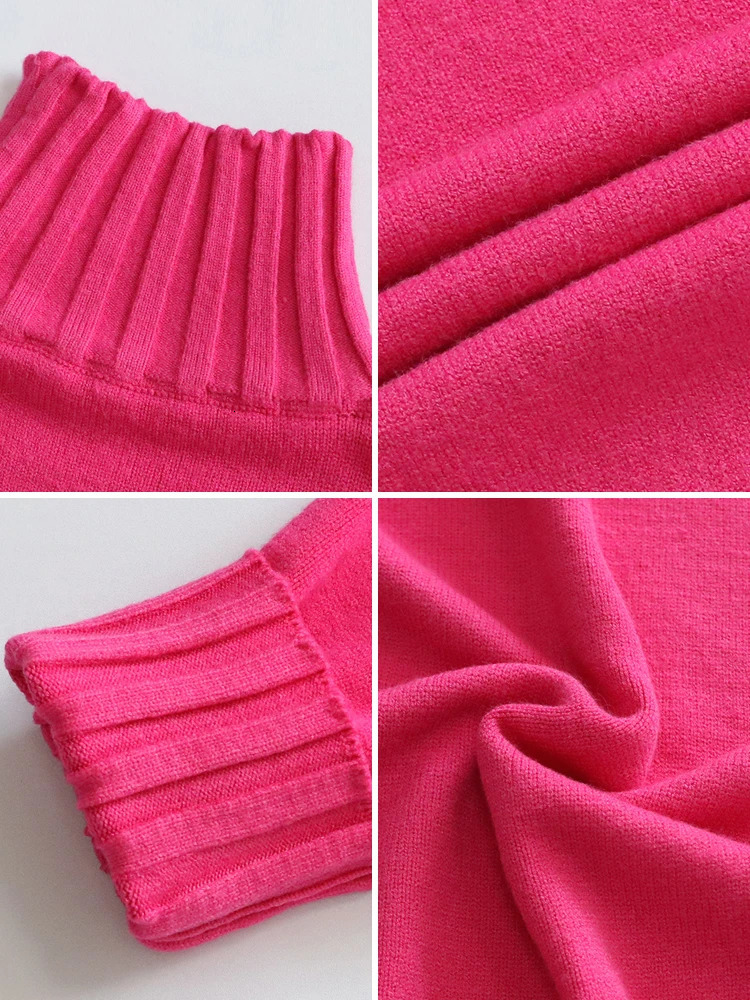 Women's Sweaters 2023 Autumn Winter Turtleneck Pullovers Sweater Women Green Knitted Jumpers Female Soft White Basic 231012