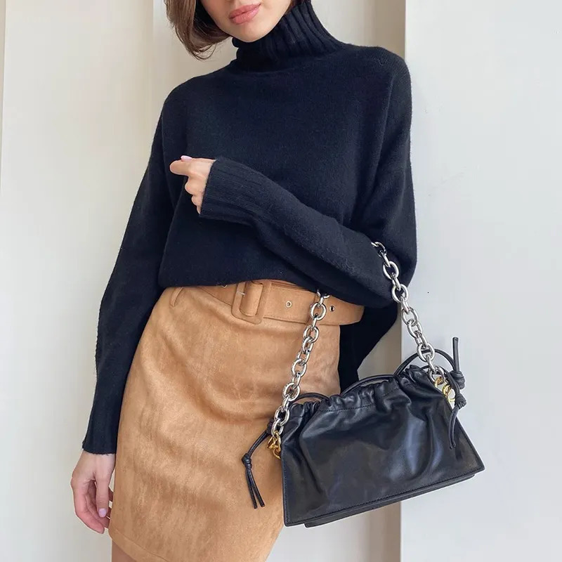 Women's Sweaters 2023 Autumn Winter Turtleneck Pullovers Sweater Women Green Knitted Jumpers Female Soft White Basic 231012