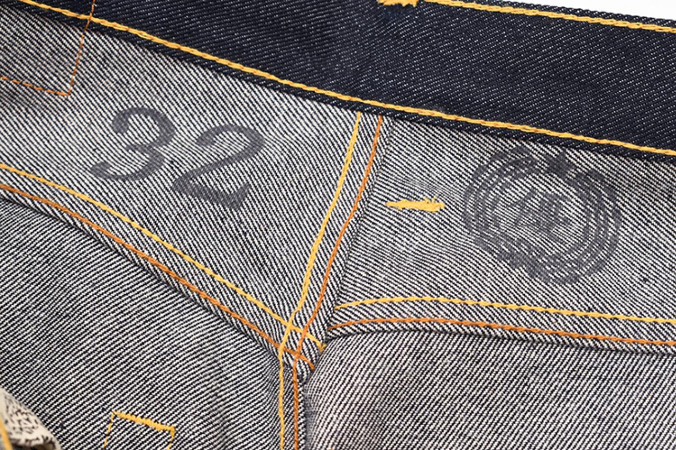 2023 Original 8XX straight straight wild classic primary color denim long trousers button embroidery pure jeans trendy men 38-44