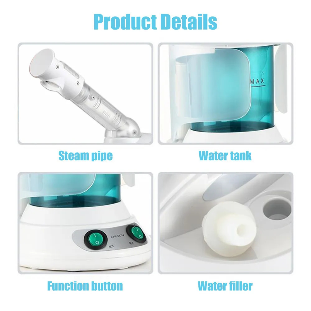 Steamer Mist Face Vaporizer Steamer Heated Humidifier Face r Vaporizer Sprayer Sauna Salon Hydration Skin Care Tool 231012