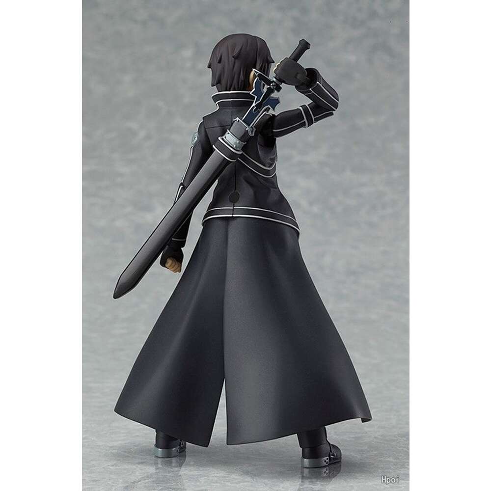 Mascot Costumes 14cm Anime Game Figure Japanese Anime Sword Art Online Kirito Can Change Face Battle Suit Standing Model Dolls Toy Pvc