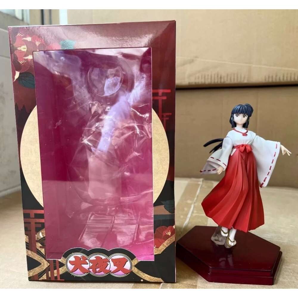 Mascot Costumes 18cm Anime Figure Inuyasha Puppy Monster Sier Long Hair Red Suit Model Dolls Toy Gift Collect Boxed Ornaments Pvc Material