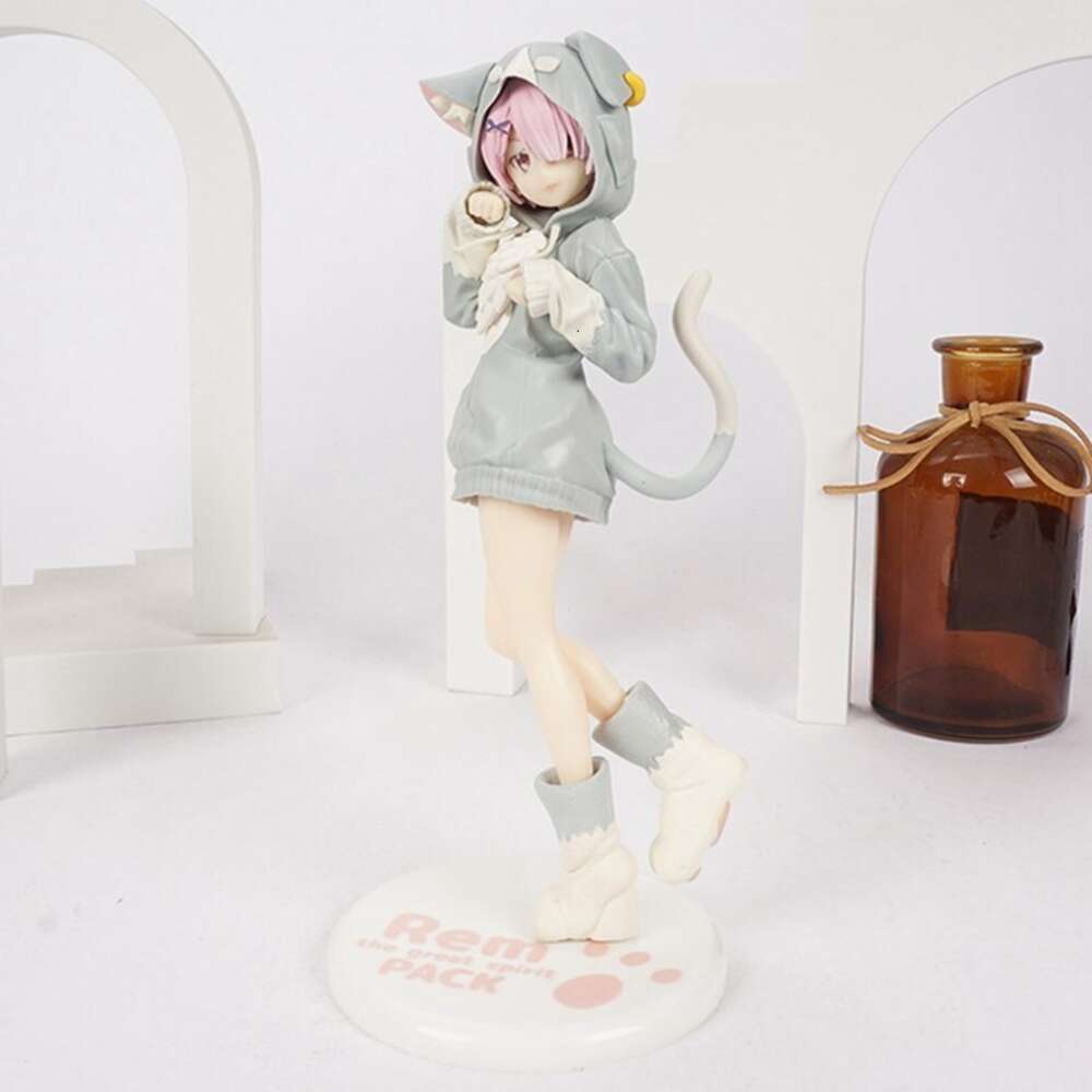 Mascot Costumes 20cm Re: Zero-starting Life in Another World Anime Figure Emilia Rem Ram Puck Starting Action Figures Collection Model Doll Toys