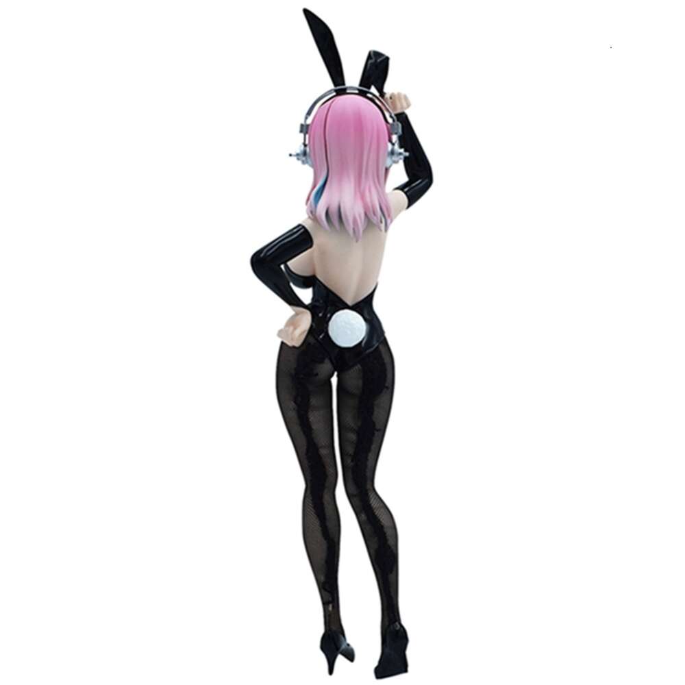 Mascot Costumes Genuine 28cm Anime Sexy Figure Supersonico Toy Black Bunny Girl Lead Singer Standing Decoration Model Dolls Toy Gift Collect Pvc
