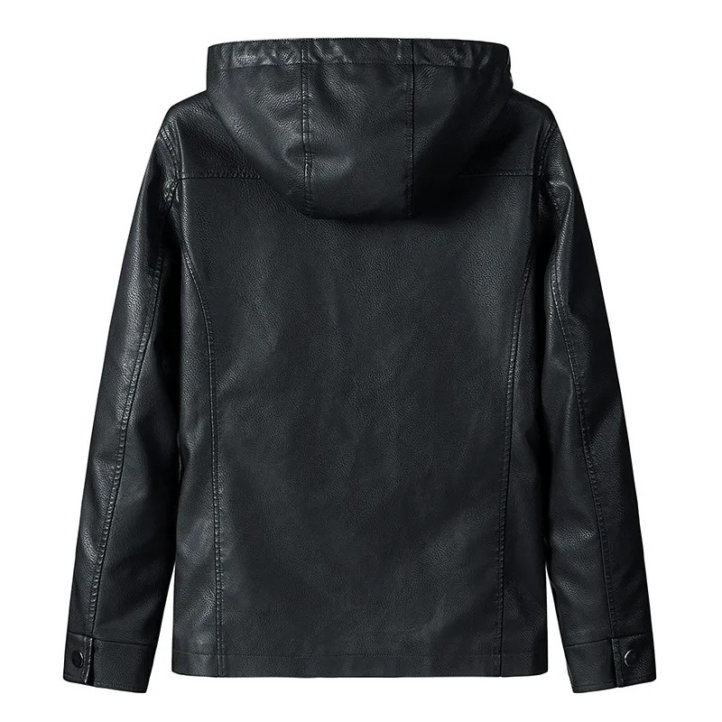 Men's Leather Faux Winter Jacket Men Bomber Oversize Hooded Motorcycle Jackets Plus Size Zipper Coat Black Male Trench Casual 231012