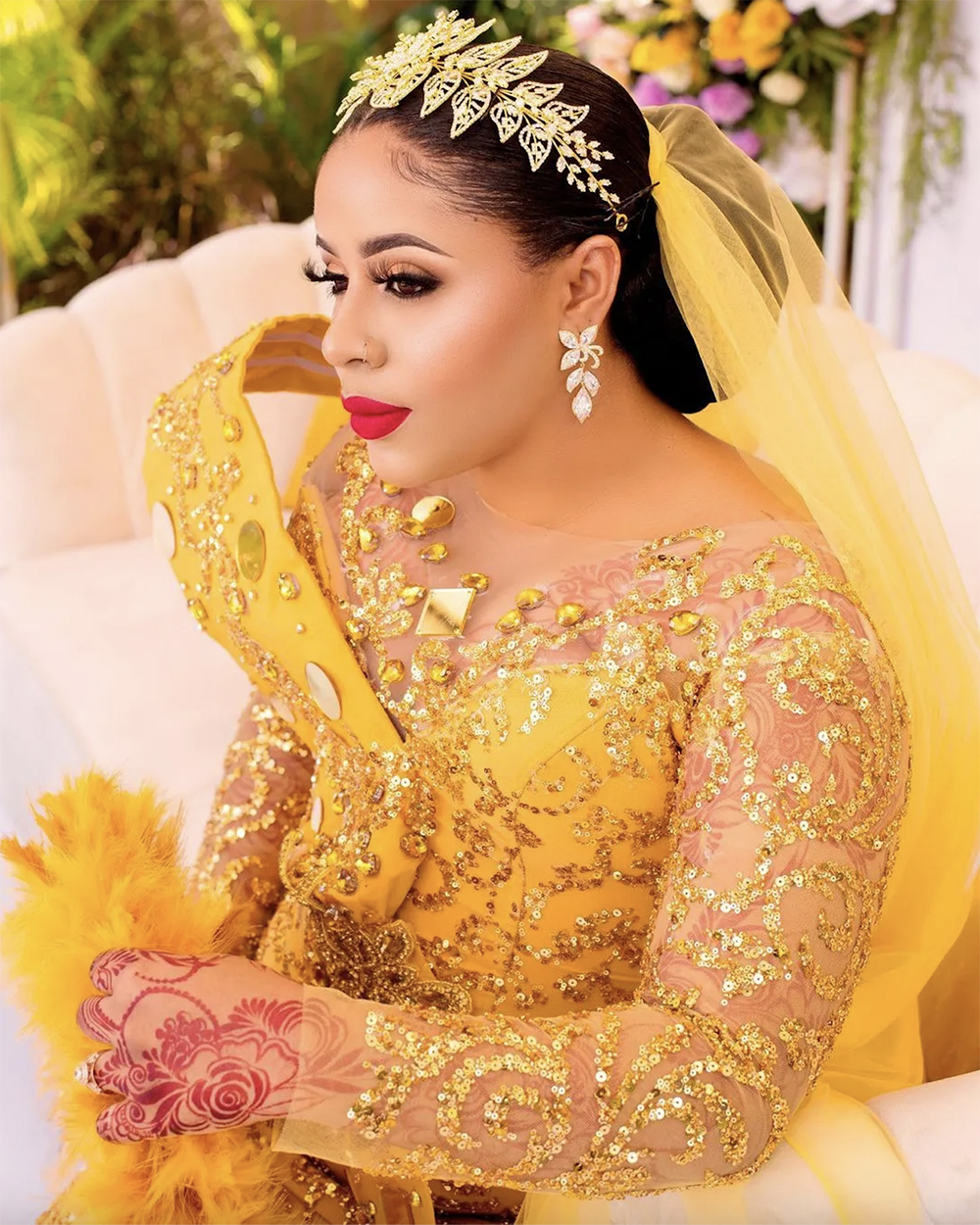 Aso Arabic Ebi Mermaid Yellow Prom Dresses Beaded Crystals Evening Formal Party Second Reception Birthday Engagement Gowns Dress