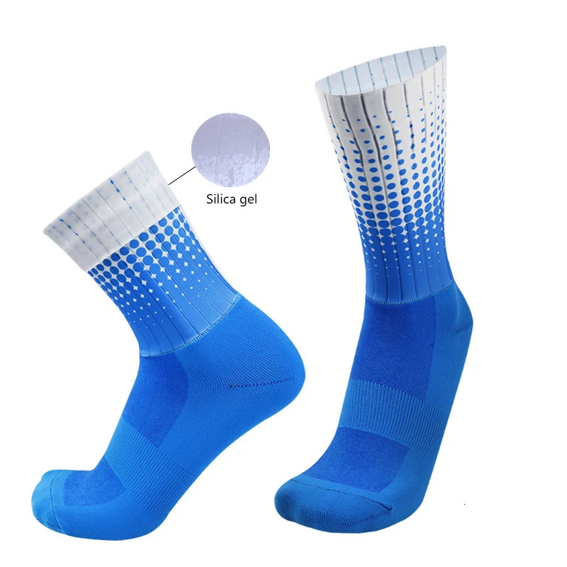 Sports Socks Style Polka Dot Summer Cycling Nonslip Silicone Pro Outdoor Racing Bike Calcetines Ciclismo 231012
