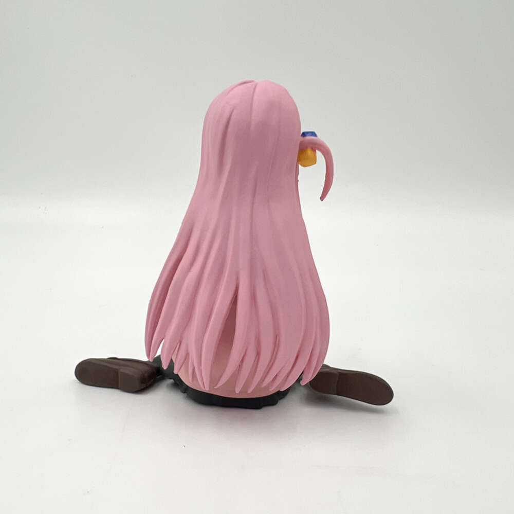 Mascot Costumes 8cm Bocchi the Rock Anime Figure Hitori Gotoh Kawaii Sitting Position Girl Action Figure Collectible Model Classic Ornament Toy