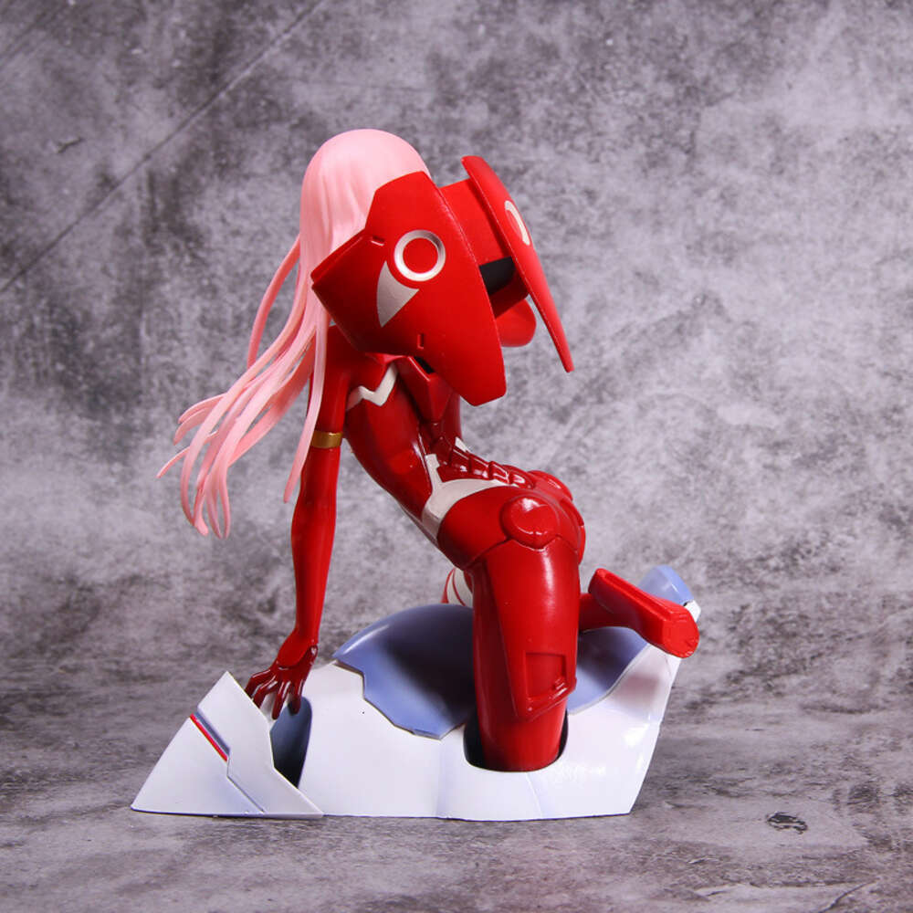 Mascot Costumes 15cm Darling in the Franxx Anime Figure Driving Suit Zero Two 02 Action Figure Pvc Collectible Model Doll Classic Ornaments Toys