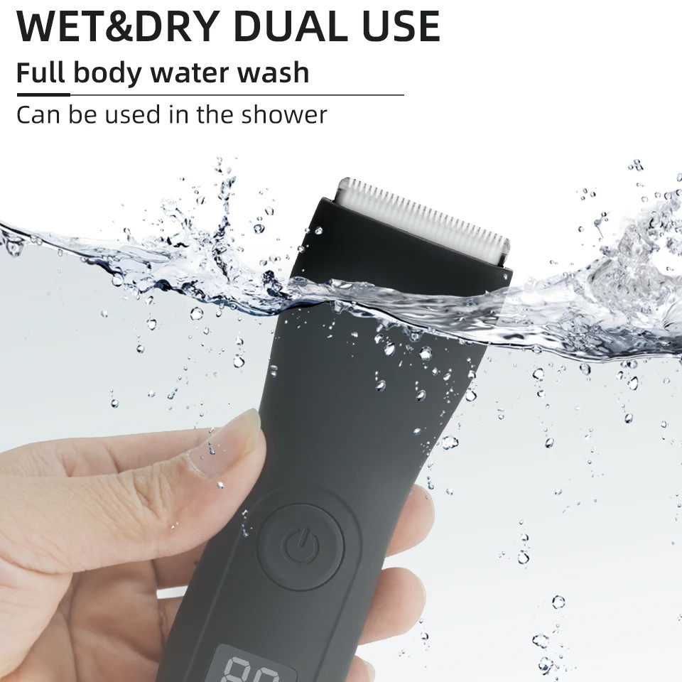Epilator Armpit Hair Pubic Hair Bikini Chest Hair Trimmer Body Hair Trimmer Groin Trimmer Beard Grooming Clipper Men Women Epilator LCD 231013