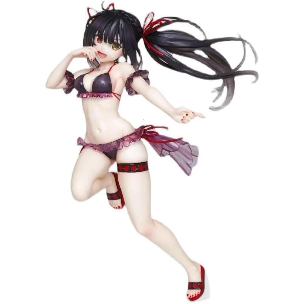 Mascot Costumes 21cm Date A Live Tokisaki Kurumi Anime Figure Sexy Swimsuit Girl Pvc Aldult Action Figure Desktopdecoration Collection Model Toy