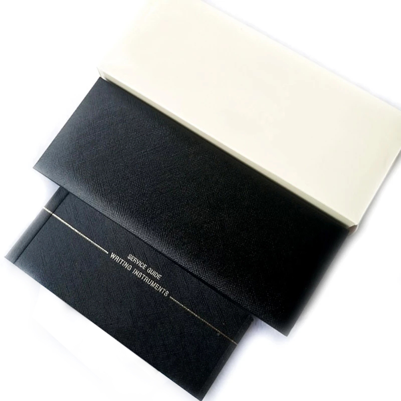 highend clamshell black pu m pen box office and school stationery gift box