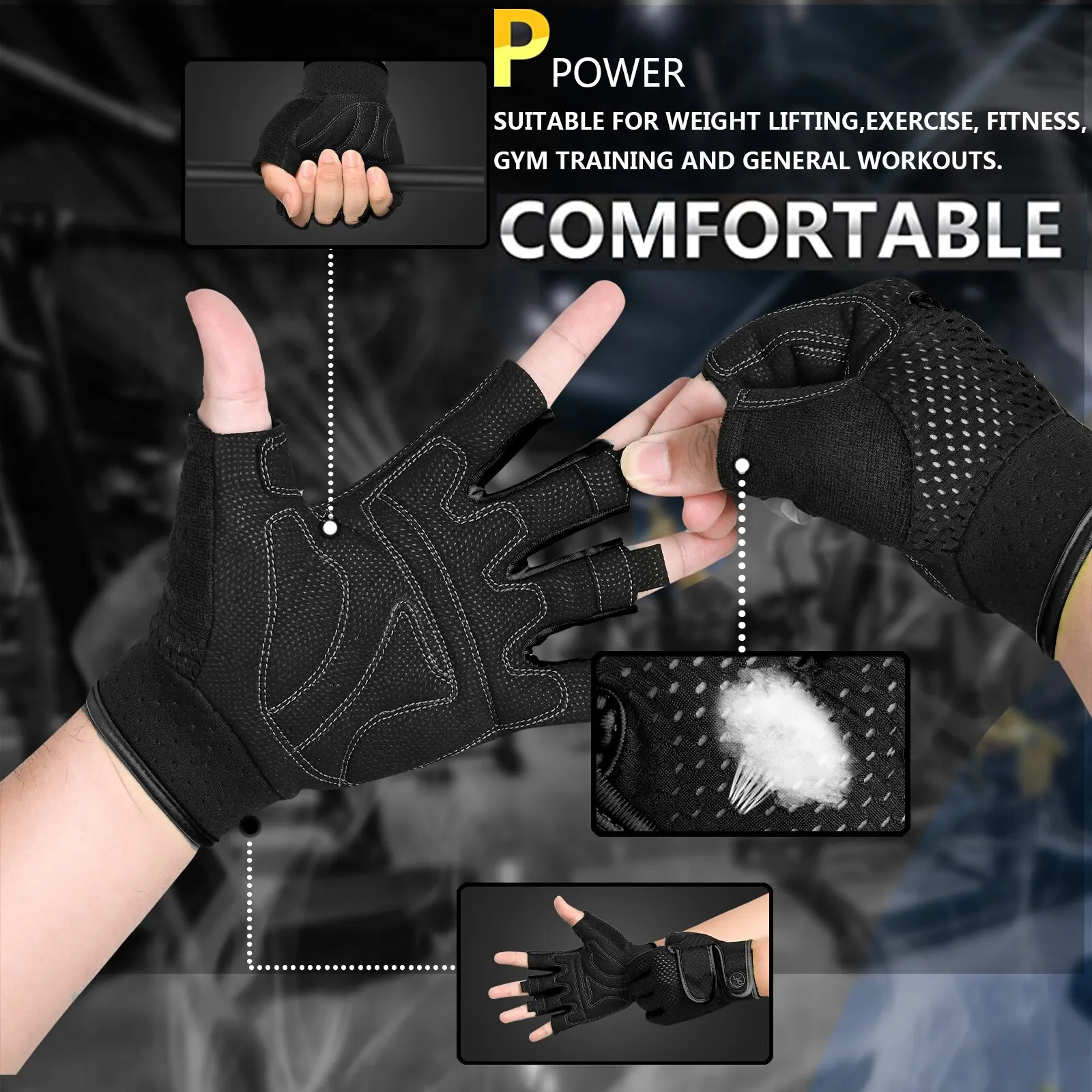 Five Fingers Gloves MOREOK Workout Gym Men Women 3MM SBR Pads Half Finger Wrist Support Exercise Fitness for Training Pull Ups Rowing 231012
