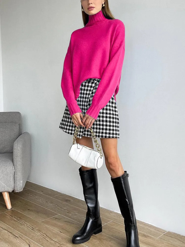 Women's Sweaters 2023 Autumn Winter Turtleneck Pullovers Sweater Women Green Knitted Jumpers Female Soft White Basic 231012