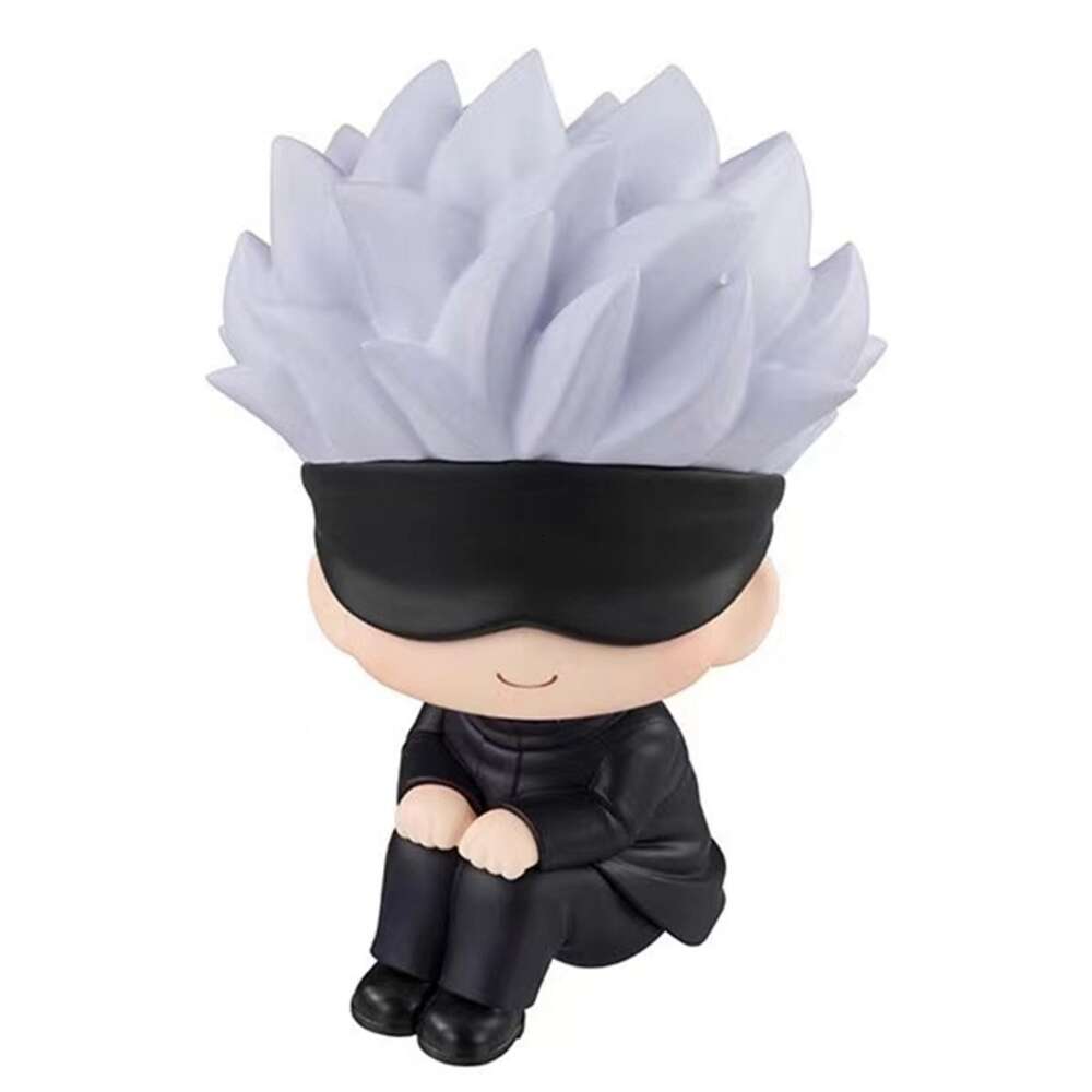 Mascot Costumes 10cm Figure Q Version Anime Jujutsu Kaisen Gojo Satoru Sitting Nanami Kento Model Dolls Toy Gift Collect Boxed Pvc Material