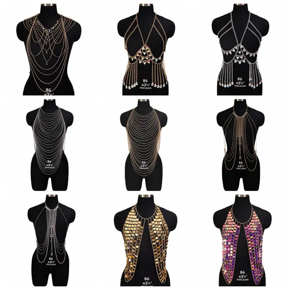 Other Fashion Accessories Sexy Bodysuit Women's Harness Bra Sword Belt Natural Decorations Belly Chain Accessories Body Jewelry Waist Bikini Rave