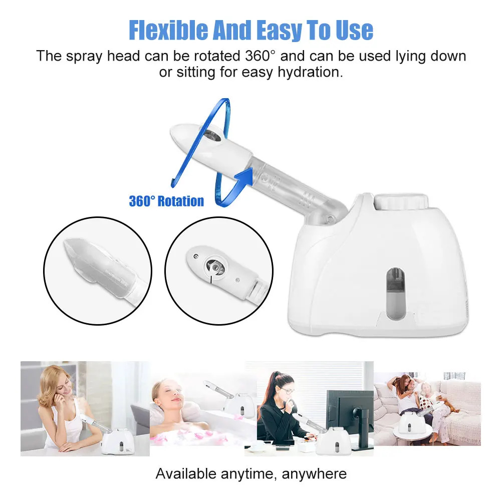 Steamer Ozone Steamer Face Vaporizer Sprayer Skin Care Gentle and Deap Cleaning Face Steamer Electric Spa Face Steamer Whitening 231012