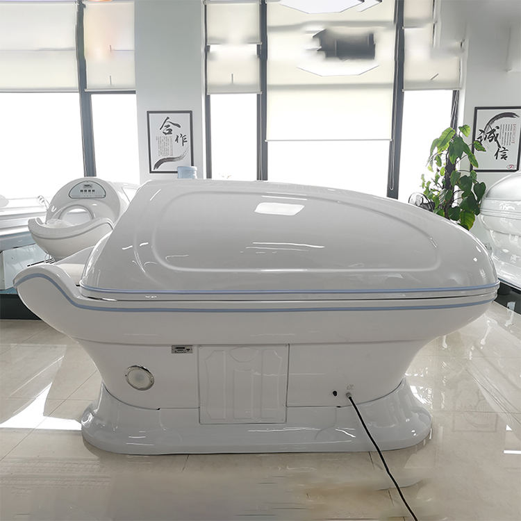 Acrylic Infrared Spa Capsule Thermal Energy Lymphatic Drainage Capsule Ozone Therapy Spa Pod Beauty Cabin Sauna Bluetooth-Music Massage Detox Bed