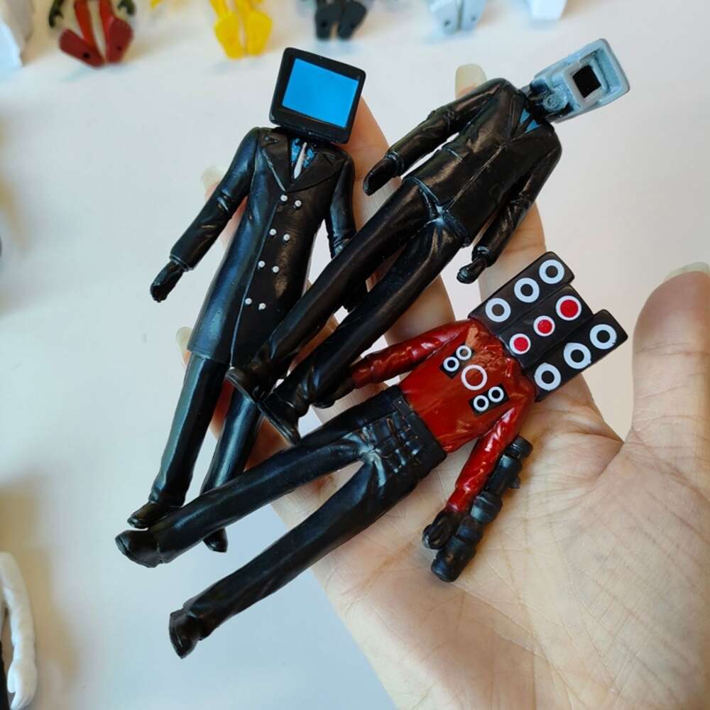 Mascot Costumes New Skibidi Toilet Man Camera Man Figure Tv Man Speaker Man Model Cameraman Action Figures Decorations Pvc Doll Toys Collectible