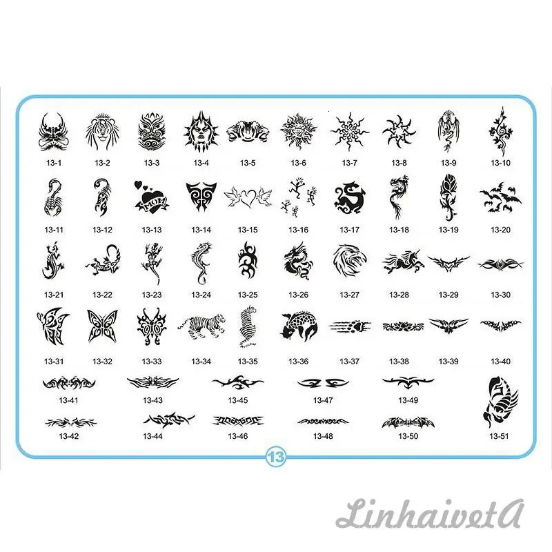 Tattoo Books Airbrush Tattoo Temporary Stencils Animal Patterns Henna Tattoo Stencil Kit For Face Body Paint Art Tattoo Stencils stickers 231012
