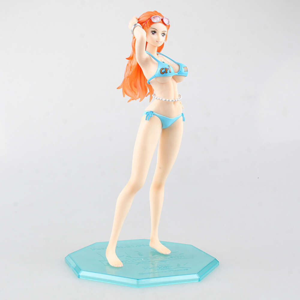 Mascot Costumes 21cm One Piece Anime Figure Nami Pop Long Hair Swimsuit Sexy Girl Action Figures Pvc Collection Model Doll Toys Holiday Gifts