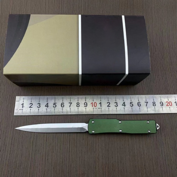 Special offers H1011 Venom Push Button Quick knife Opening Tactical Knife D2 Satin Blade Aviation Aluminum Handle Outdoor Camping Hiking Survival Kniv - view 7