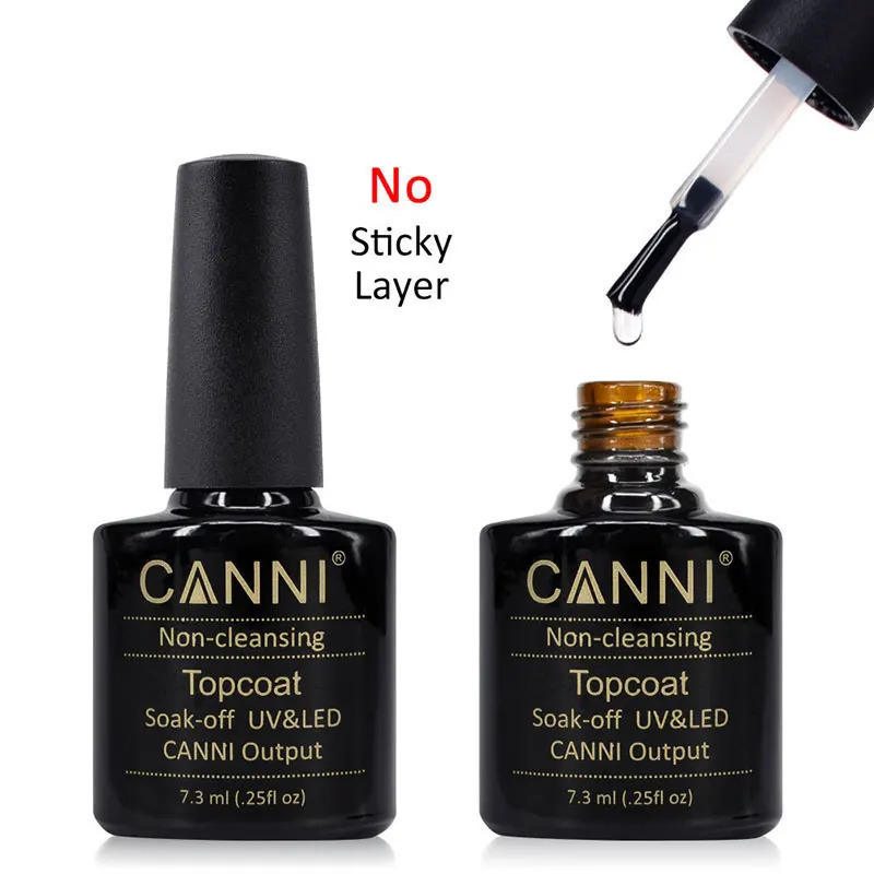 Nail Polish CANNI 3pcskit 7l Gel Base Coat Top 15ml Cuticle Oil No Wipe Topcoat Long Lasting Foundation Care Nails 231012