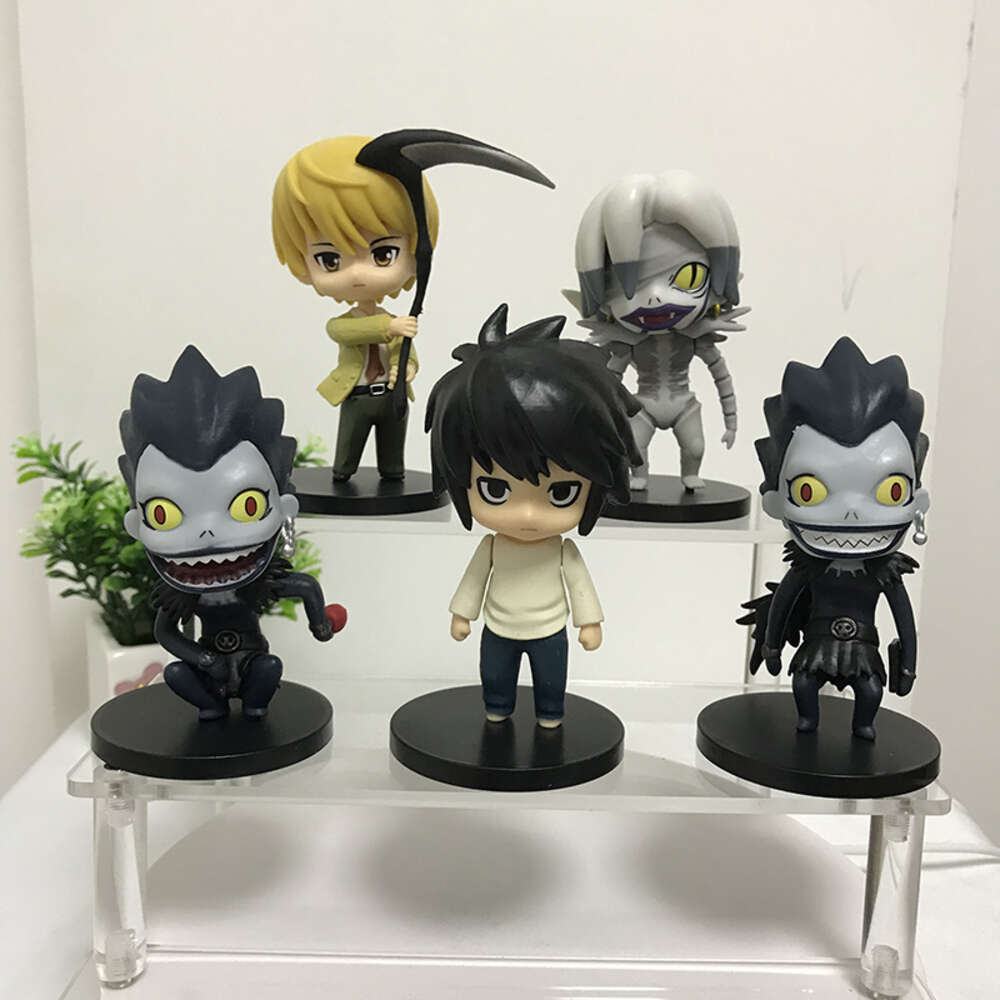 Finger Toys 5pcs/set Death Note Anime Figure 1200# L Lawliet Action Figure Death Note 1160# Yagami Light Death Lawliet Figurine Model Doll