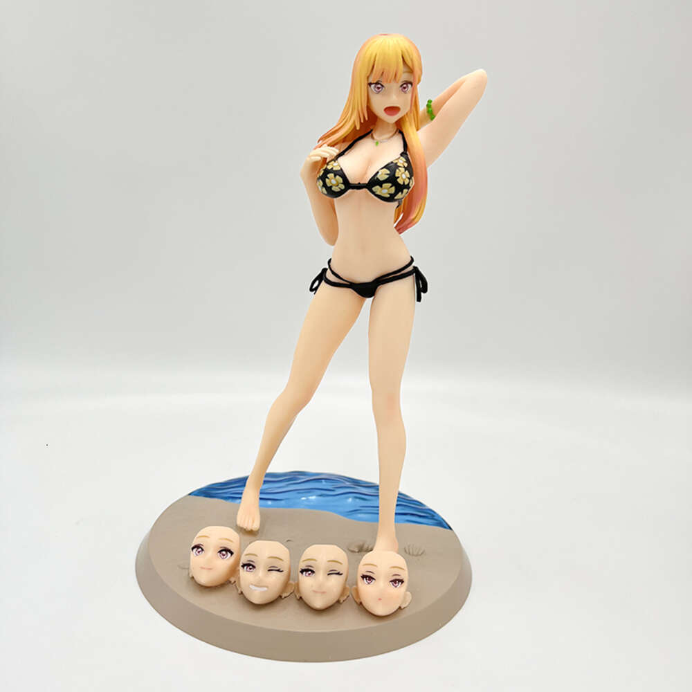Finger Toys 24cm My Dress-up Darling Marin Kitagawa Sexy Anime Figure Marin Kitagawa Bikini Action Figure Adult Collection Model Doll Toys
