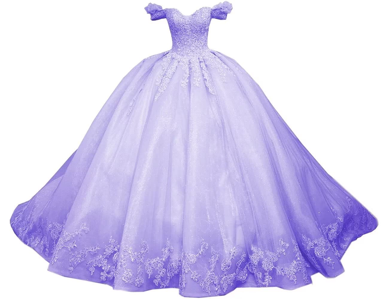 Puffy Quinceanera Dresses Princess Sweetheart Off Shoulder Crystal Ball Gown with Tulle Lace-up Plus Size Sweet 15 16 Long Prom Party Birthday Vestido