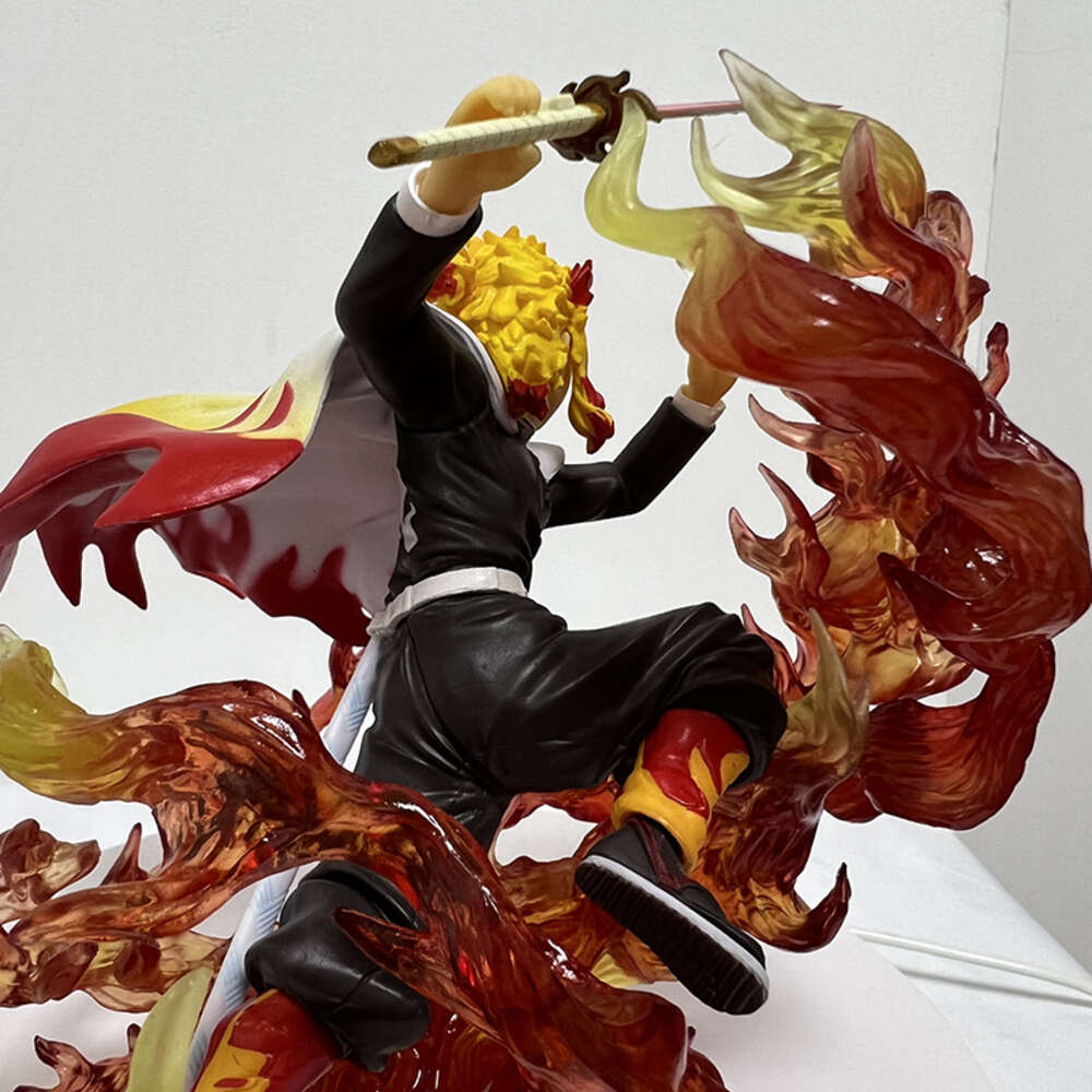 Finger Toys Demon Slayer Anime Figure Kyojuro Rengoku Action Figure Figuarts Zero Kimetsu No Yaiba Kyojuro Rengoku Flame Breathing Figurine