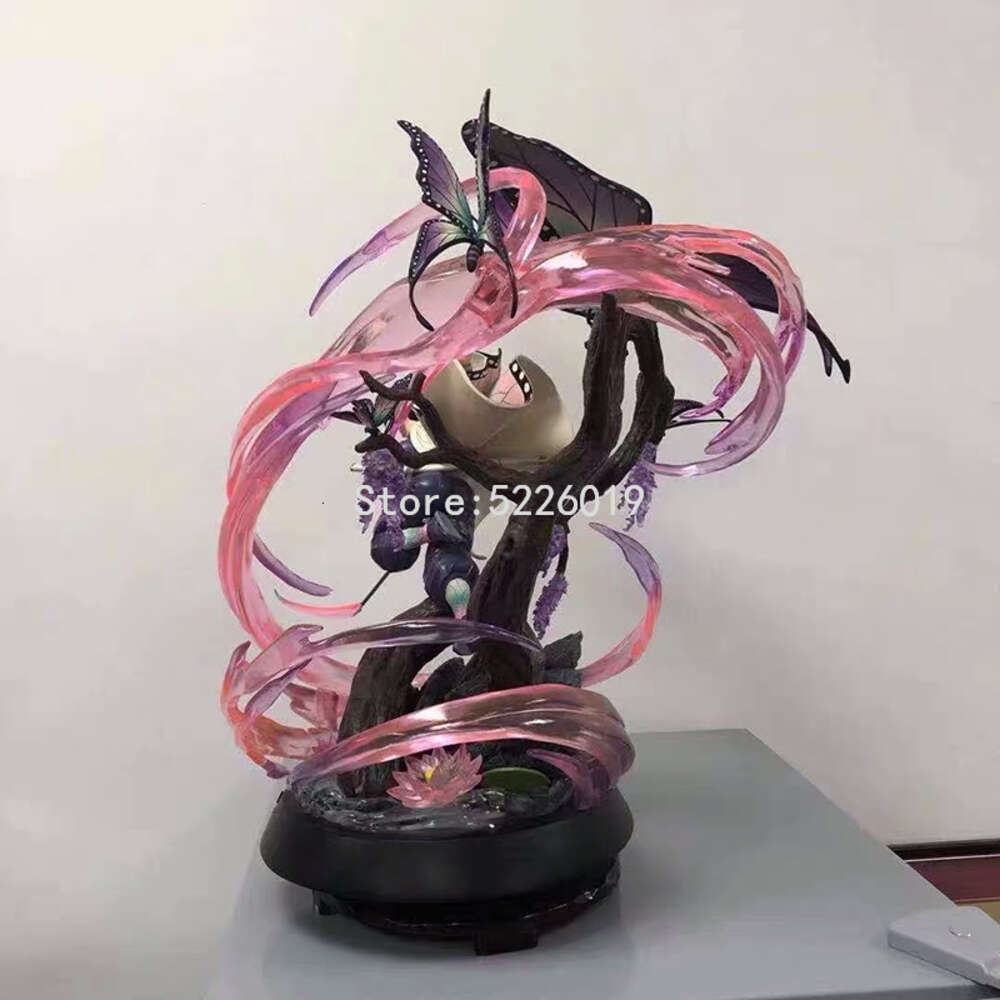 Finger Toys 31cm Devil's Blade Anime Figure Demon Slayer Kochou Shinobu Gk Flying Posture Statue Anime Kimetsu No Yaiba Action Figure Toys