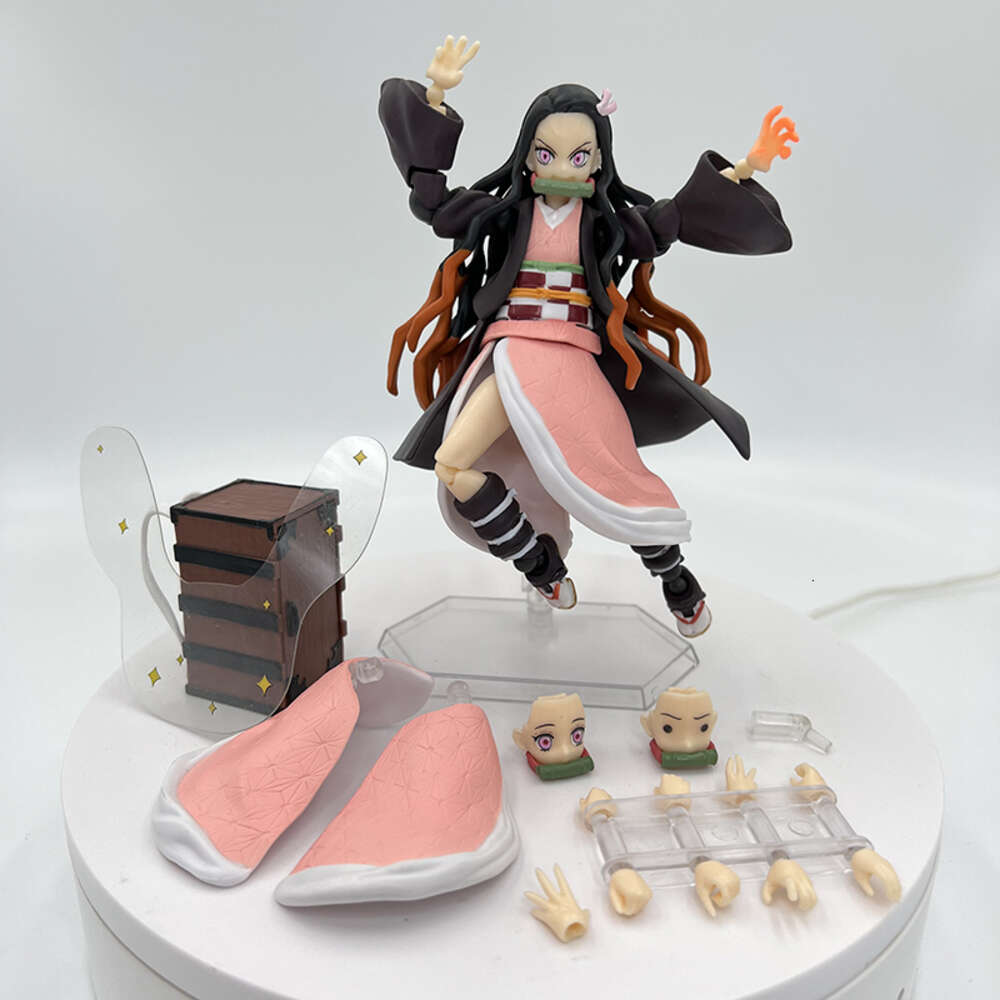 Finger Toys 14cm Figma #498-dx Kimetsu No Yaiba Anime Figure Tanjiro Kamado Demon Slayer Action Figure 508-dx Nezuko Figure Model Doll Toys