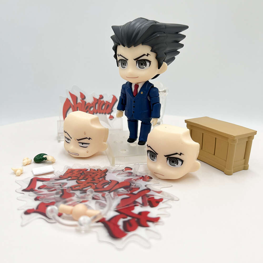 Finger Toys #1761 Ace Attorney Phoenix Wright Anime Figure #1762 Miles Edgeworth Action Figure Gyakuten Saiban Figure Collectible Model Toys