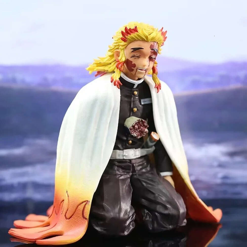 Finger Toys 13cm Demon Slayer Rengoku Kyoujurou Anime Figure Juuni Kitsuki Akaza Action Figure Kimetsu No Yaiba Figure Collectible Doll Toys