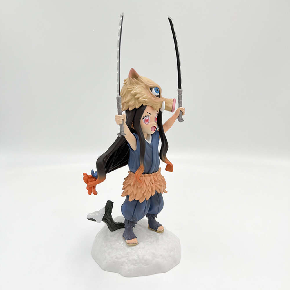 Finger Toys 20cm Demon Slayer Kamado Nezuko Anime Figure Cosplay Kimetsu No Yaiba Hashibira Inosuke Action Figure Adult Model Doll Toys Gift