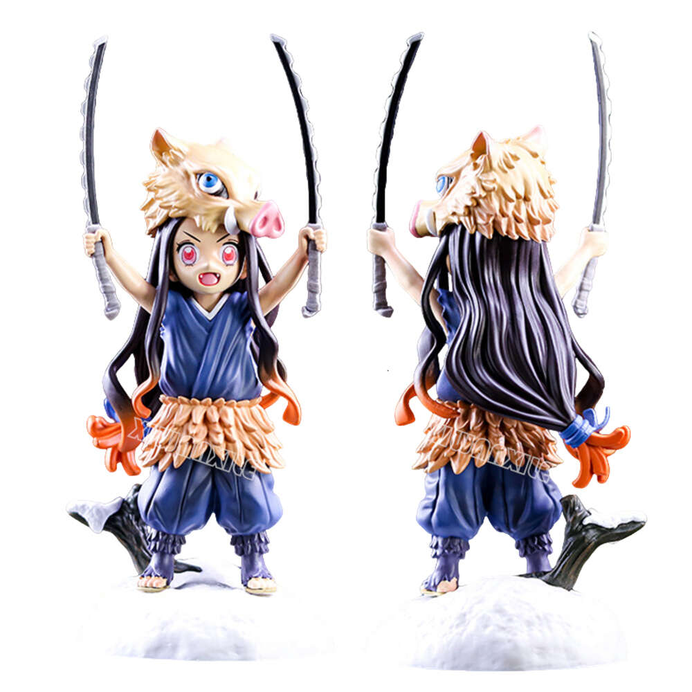 Finger Toys 20cm Demon Slayer Kamado Nezuko Anime Figure Cosplay Kimetsu No Yaiba Hashibira Inosuke Action Figure Adult Model Doll Toys Gift
