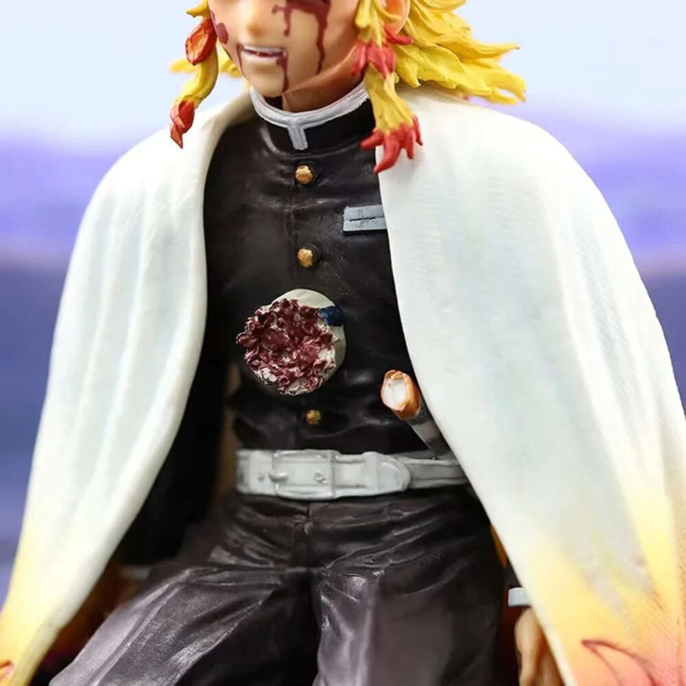 Finger Toys 13cm Demon Slayer Rengoku Kyoujurou Anime Figure Juuni Kitsuki Akaza Action Figure Kimetsu No Yaiba Figure Collectible Doll Toys