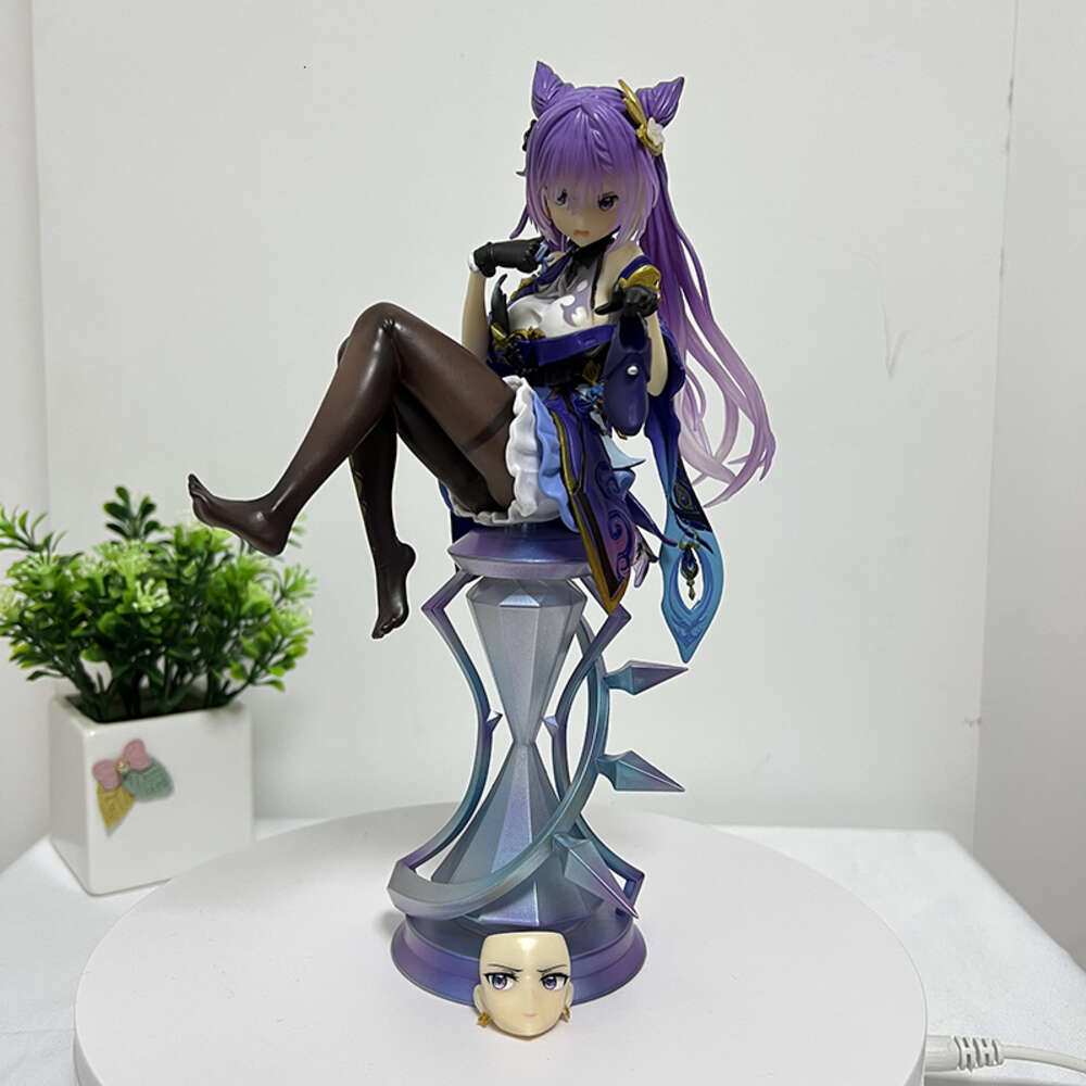Finger Toys 21cm Genshin Impact Keqing Anime Figure Klee Hibana Knight Action Figure Genshin Impact Paimon Figurine Collection Doll Toys
